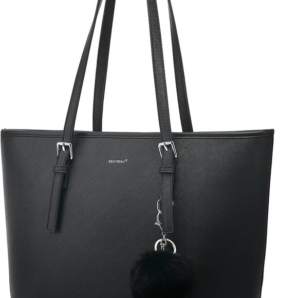 Women Tote Bag PU Leather Large Capacity Shoulder Purse for Work School Shopping - Picture 1 of 8